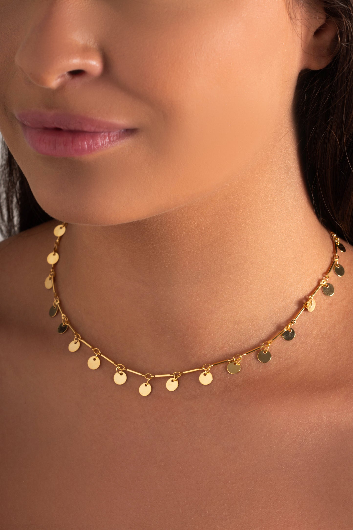 Choker Monedas Oro/Silver