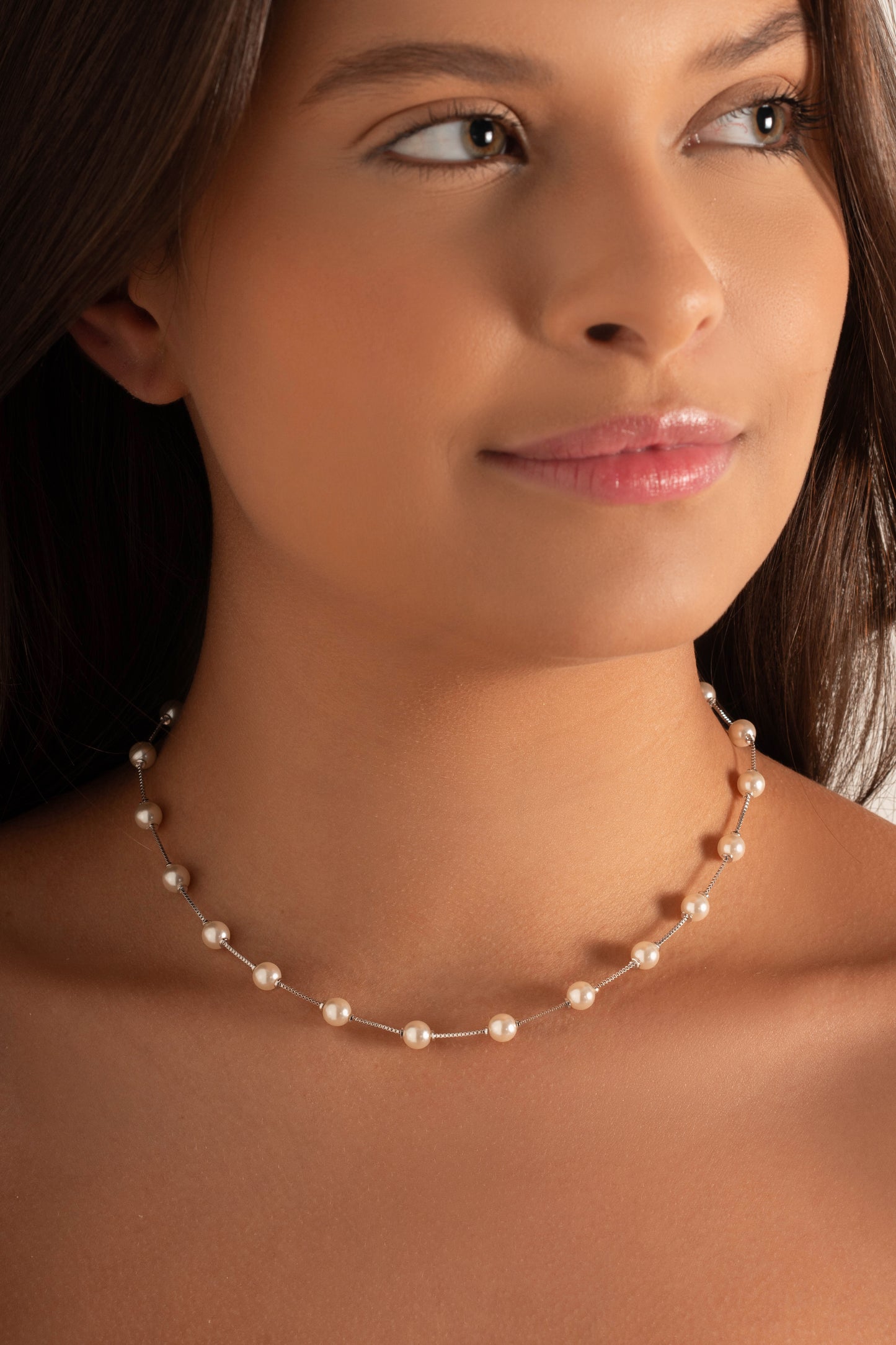 Collar de Perlas Clásica Silver