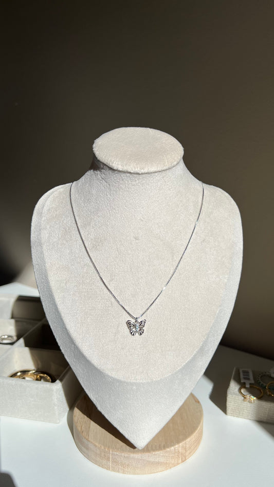 Collar Mariposa Silver